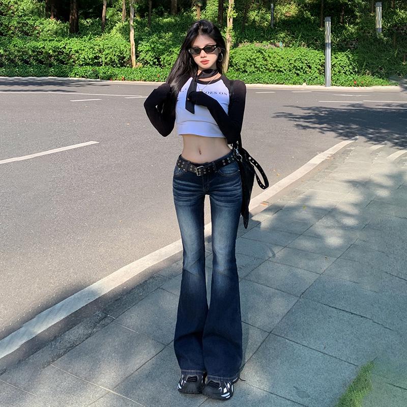 

Women s Retro Low-Waist Micro-Flare Jeans - 2025 Slimming Stretch XS