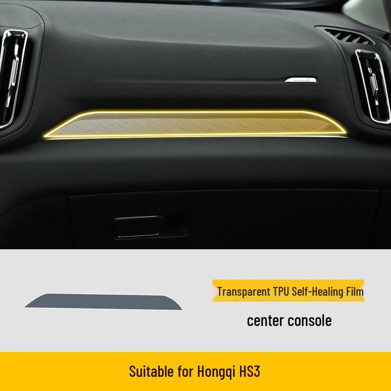 Hongqi HS3 Interior Film Kit: 25 Model Compatible TPU Protective Films for Navigation Screen & Gear Shift.