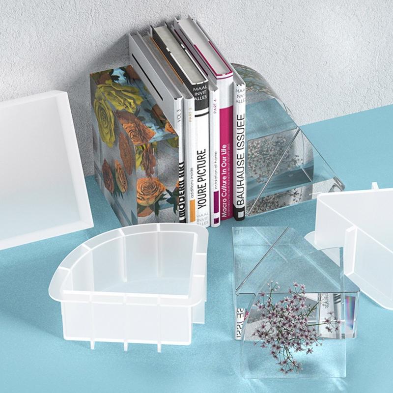 DIY Craft Resin Silicone Mold Bookend Casting Molding Template for Art Tabletop Decoration House Accs Gift Making Tool