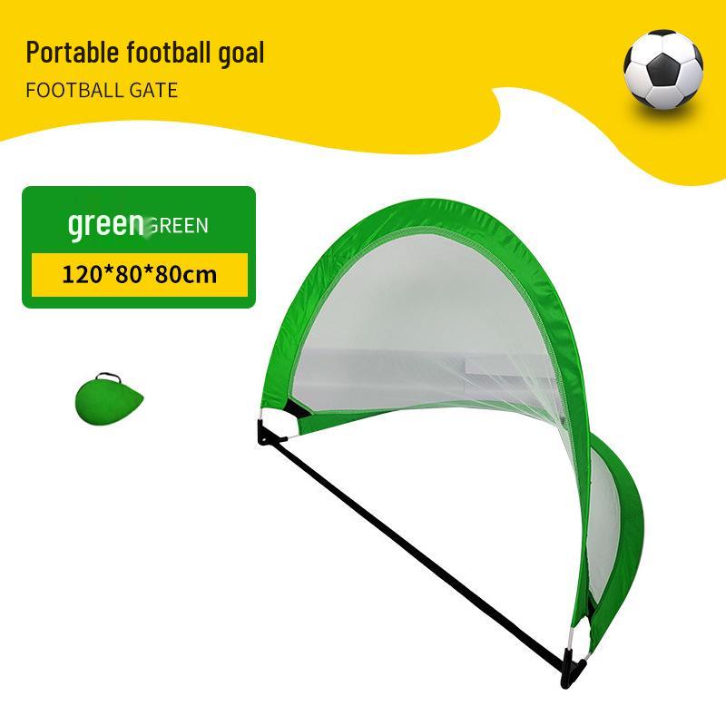 But de football portable pliable pour enfants, d'extérieur, avec filet pour s'amuser en famille
