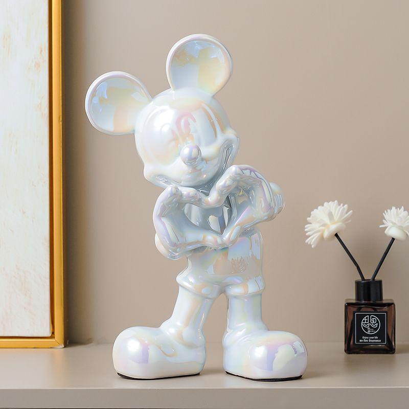 Luxury Creative Home Decor: Mickey Mouse Cartoon Ornaments for Living Room, TV Cabinet, and Entrance