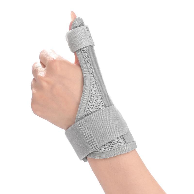 Polyester Wrist Guard Grey Black Adjustable Protective Immobilizer For Thumb Splint Fractures Unisex