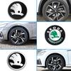 zbrgi9 56/60/65/68MM Car Styling Wheel Center Cover Badge Hub Cap Sticker for Skoda Octavia Rapid Fabia Karop Kamiq uperb Kodiaq Scala