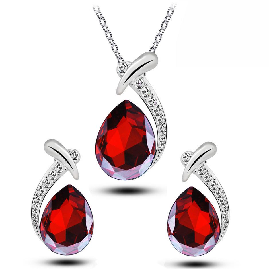 Women‘s Rhinestone Collarbone Chain, Elegant Crystal Mermaid-Themed Jewelry Set with Earrings