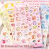 2pcs Creative Stationery Stickers PVC Diary Decoration New 3D Stickers  Students Gifts