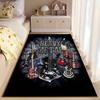 "Guitars of Heavy Metal Rug with Skull Design and Dark Theme" Suitable for Use As an Anti-slip for Living Room Bedroom Sofas