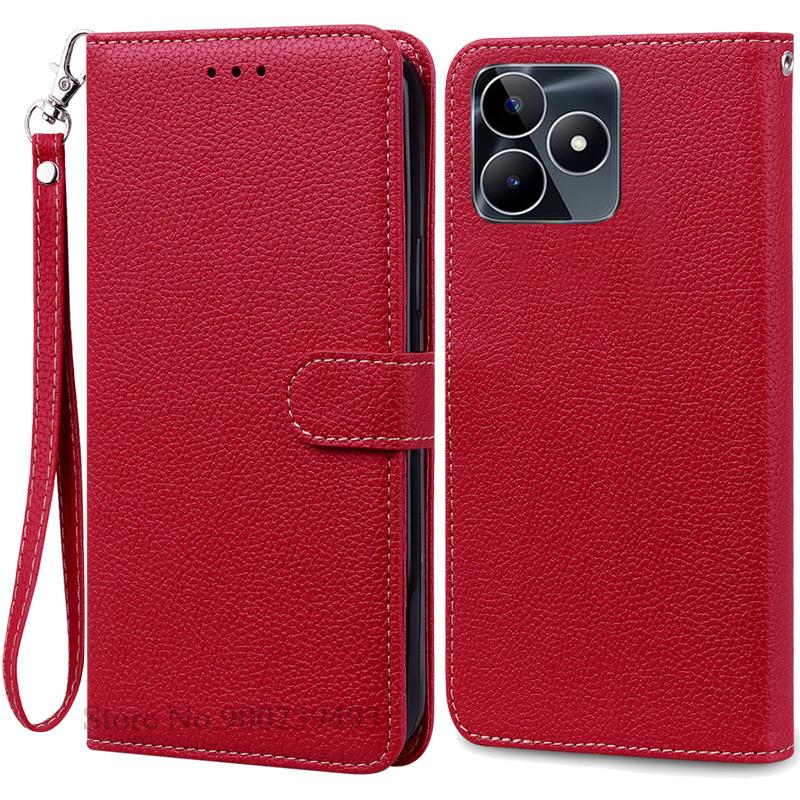 Pouzdro peněženka/flipový kryt z umělé kůže pro Realme C53, pouzdro z umělé kůže pro OPPO Realme C53 C 53, pouzdro na telefon Realme C53, pouzdro a kryt