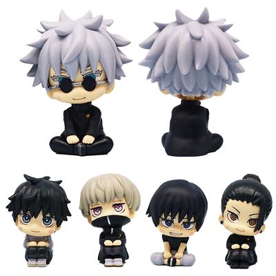 Novo Conjunto de 5 Peças Jujutsu Kaisen Fofo Yuji Itadori Gojo Satoru Versão Q. Figuras de Ação em PVC Figura de Anime Modelo Brinquedos Coleção Boneca Presente