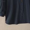 ZANZEA Blouse décontractée pour femme à col montant, ample, manches 3/4, en coton