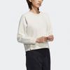 Adidas Tech Sweat Side-Zip Sports Casual Pullover Sweatshirt Women Tops White GP0728