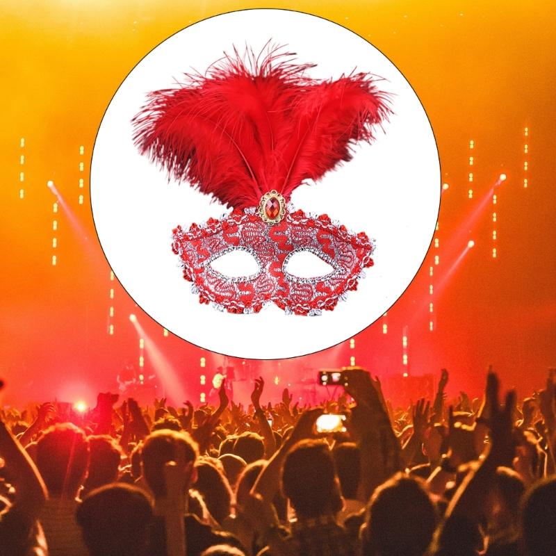 Masquerade Feather Mask for Women Venetian Mask Party/Balls Prom/Wedding/Wall Decorations Mardi Gras Mask Costume Mask