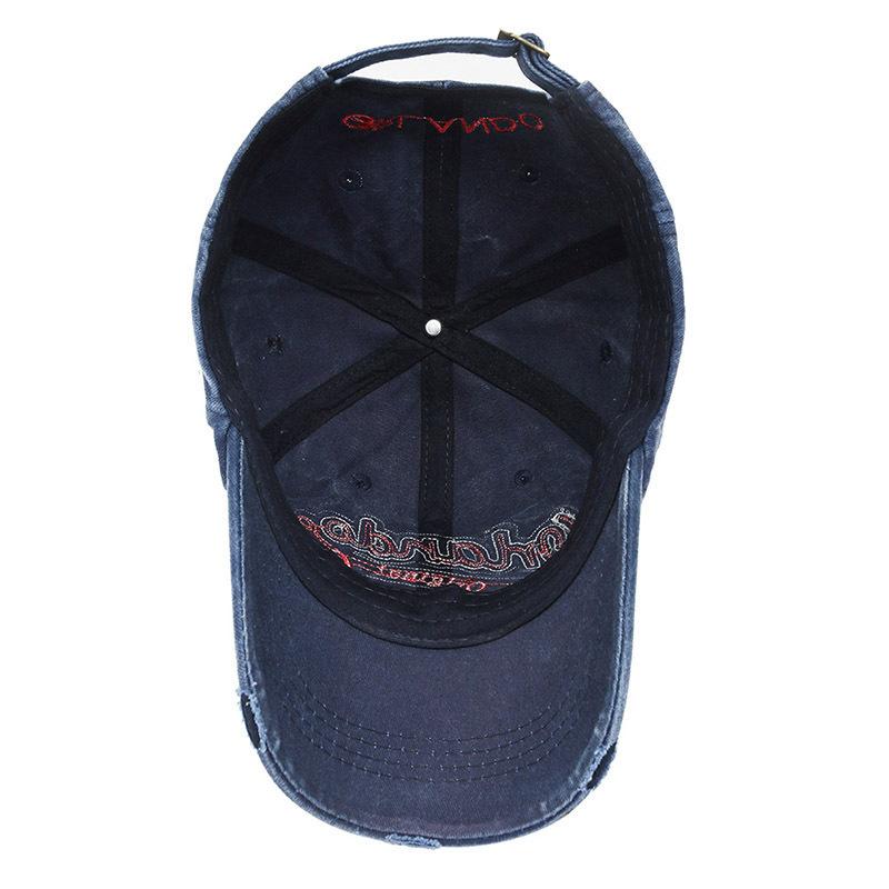 Spring And Autumn Vintage Versatile Washed Soft Top Baseball Cap Children'S Letter Embroidered Men'S Cap