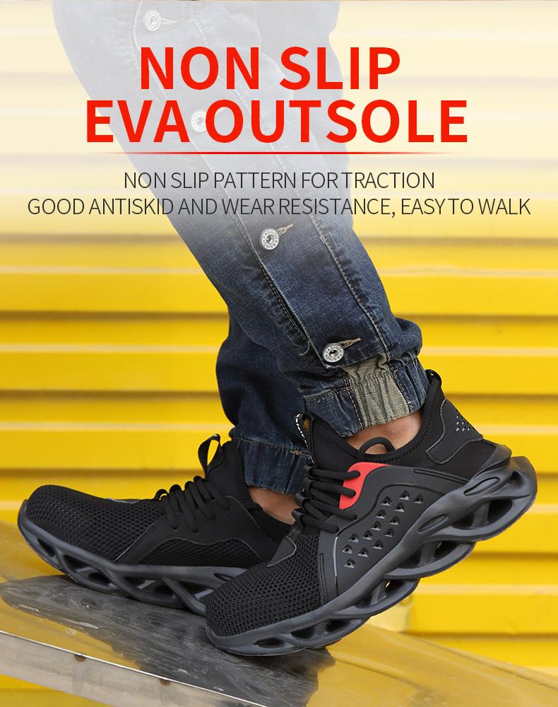 Дышащая защитная обувь Мужские летние рабочие кроссовки Легкая рабочая обувь Рабочая — фото 5