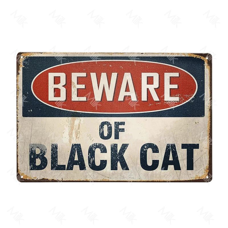

Beware of Cat Sign - Aluminum - Cat Door Signs - Attack Cat Sign - Cute Cats Warning Decor Signs for Cat Kitty Lovers Home Room 20x30cm（7.8x11.8inch）