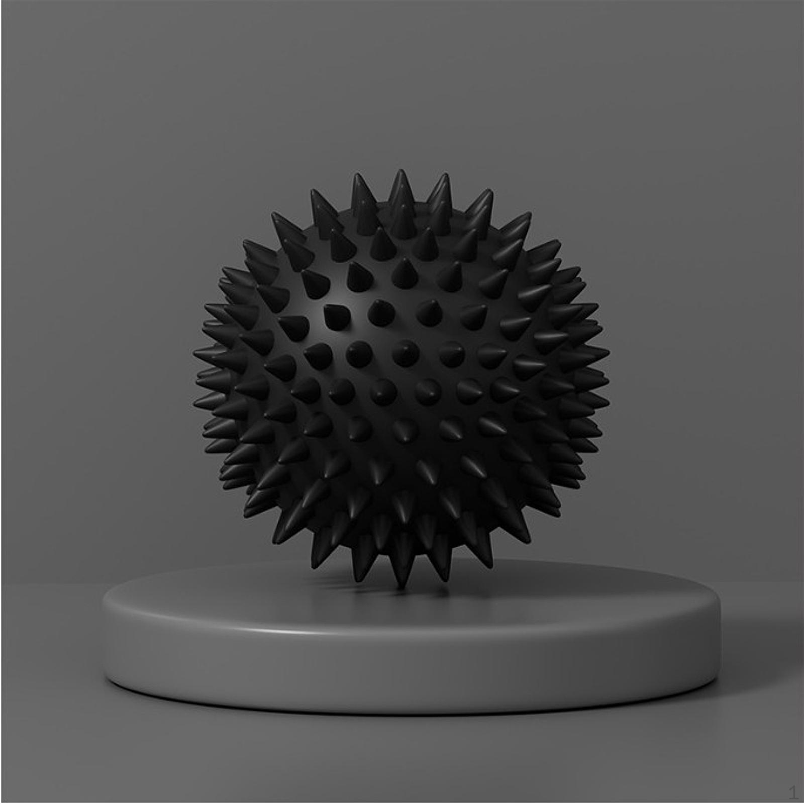 

Массажный мяч с шипами для спины, компактный, легкий, для мышц ног чёрный