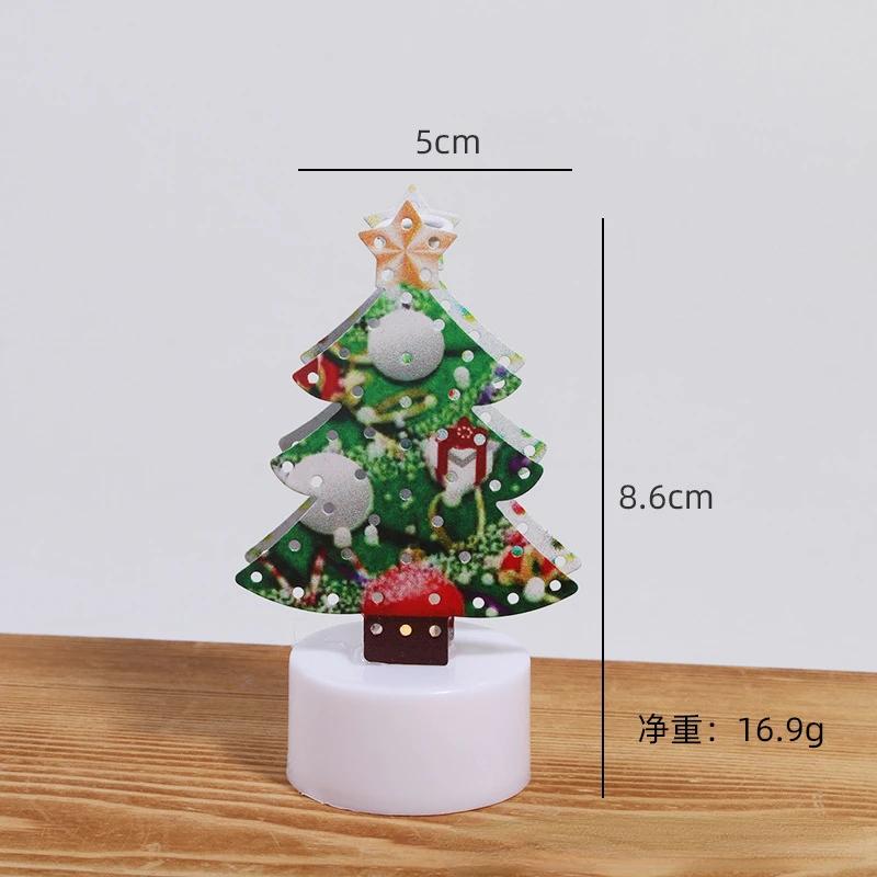 Christmas LED Light Snowman Santa House Luminous Cabin Merry Christmas Decor for Home Xmas Tree Ornaments Kids Gifts New Year