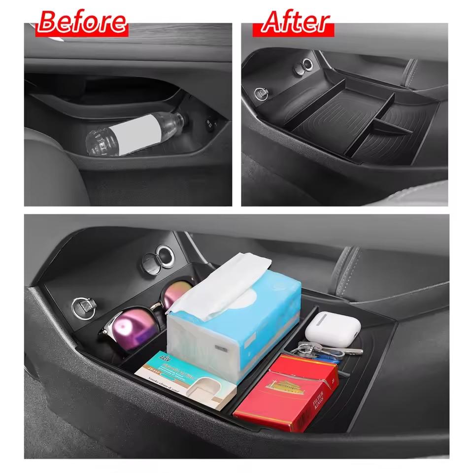 For Changan CS75 PLUS 2025 2025 Center Console Lower Layer Storage Box Central Tray Organizer Car Interior Accessories