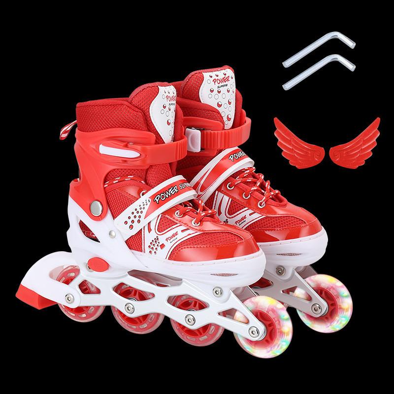 Adjustable Childrens Roller Shoes With Mesh Fabric Pvc Wheels For Play Outdoor