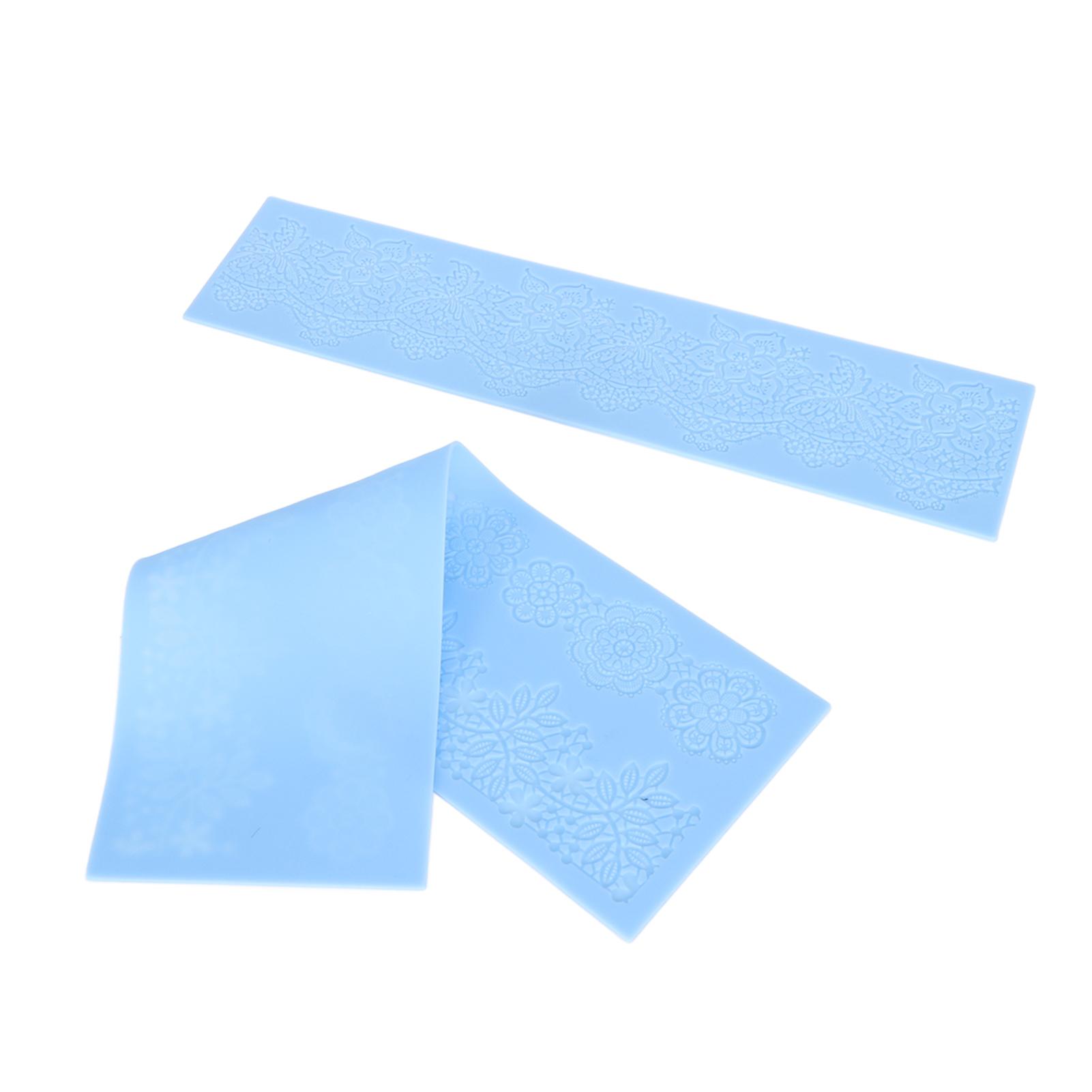 

2 шт. Форма для тиснения кружева для мастики, форма для кружева с несколькими кругами и цветами, силиконовый инструмент для украшения торта