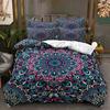 Boho Mandala Bedding Set, Hand-Drawn Queen Size Design,  Soft Microfiber duvet cover Pillowcases, Meditation & Yoga Decor, Gift