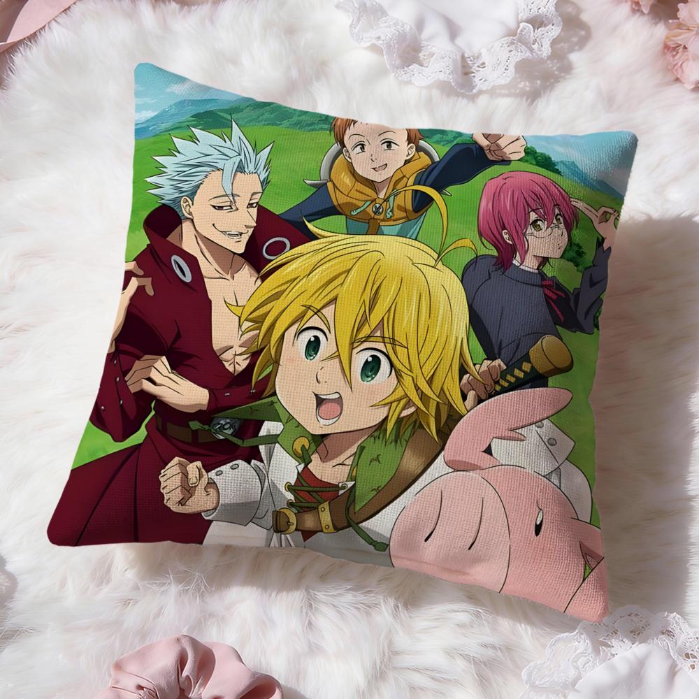 The Seven Deadly Sins Cushion Cover Premium Comfort Reversible Pillow Cove -Two in One Design for Any Room & Car Interior