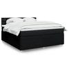 VidaXL Slatted Bed Base with Mattress Black 180x200 Cm Fabric 3287551