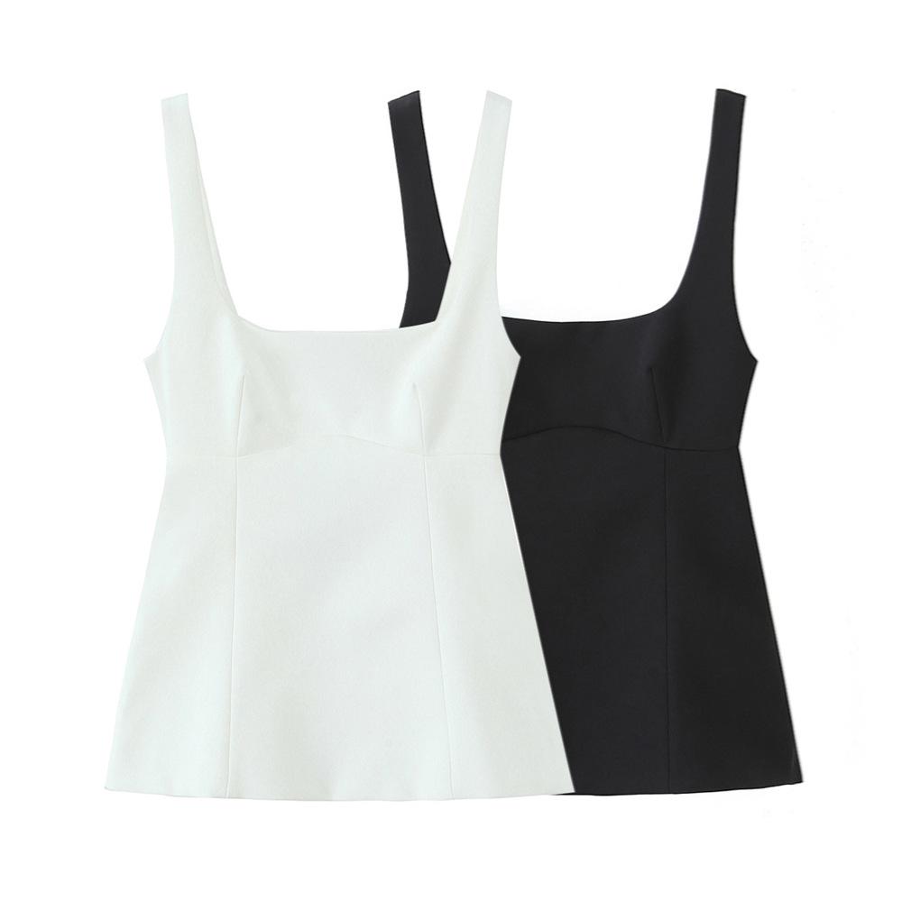 

2025 Spring Women s Slim Vest with Sweet Back Bow M білий