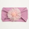 Summer new girls' hair accessories, baby candy color flower seamless wide headscarf, baby nylon headband
