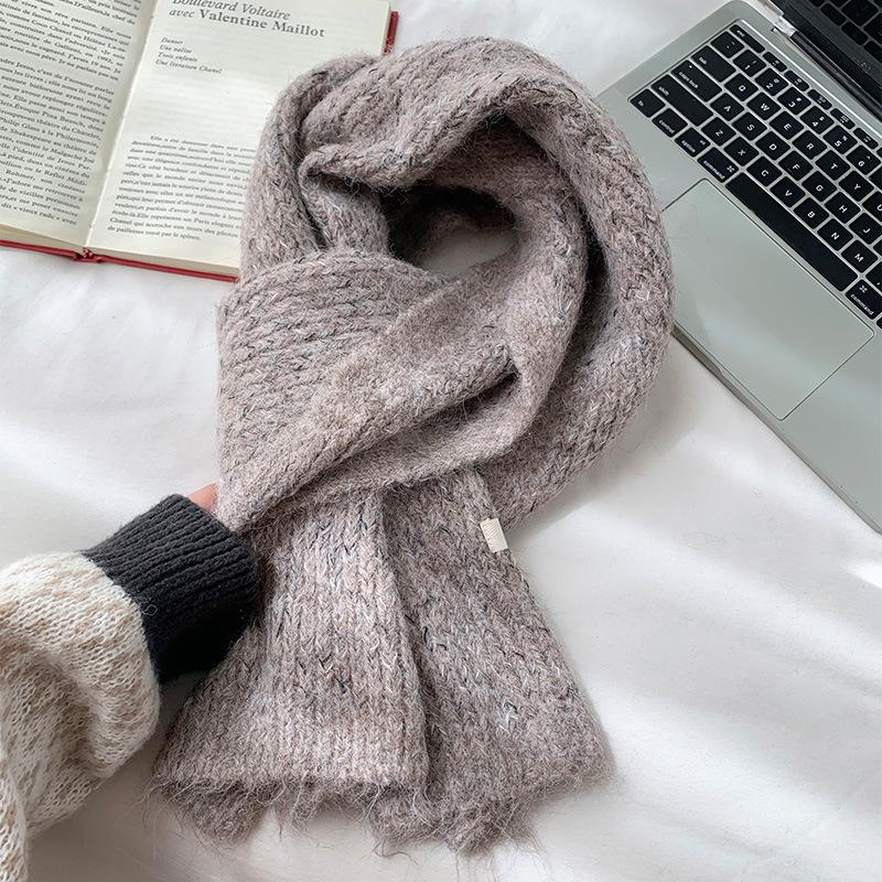 Including scarves, women's winter senior sense is versatile, white lovers keep warm, wool scarf neck protection, Korean version of the student tide