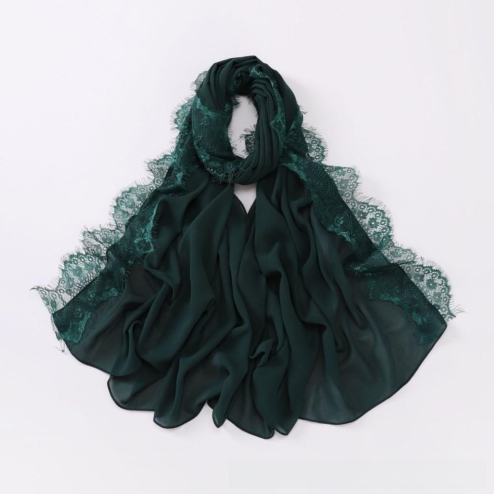 Solid Color Muslim Chiffon Jersey Hijab Soft Scarf Shawls Versatile Women Headscarf  Muslim
