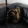 B-Black Gold Animal Pillow Luxury Decor Cushion Cushion Cover Pillow Case Anti-Dustmite Invisible Zipper Silky Plush Cushion