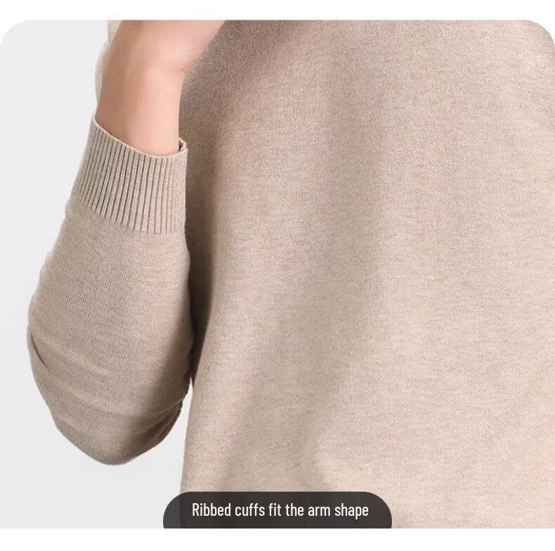 Men's Anti-Pilling Round Neck Pullover Sweater - Casual Warm Knitwear for Spring Autumn Winter