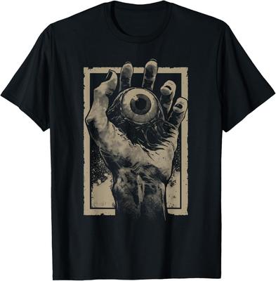 Creepy Eyeball Hand Weirdcore Horror Gothic Occult Trippy T-Shirt