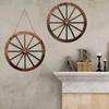 Nordic American Countryside Wooden Wheel Wall Hanging Decoration