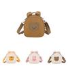 Adorable Cartoon Bear Crossbody Bag For Kids Breathable Fabric Cute Design
