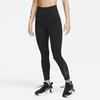 Nike High Waist Solid Color Brand Logo Nine-Point Shaping Pants Women bottoms Black DV9021-010