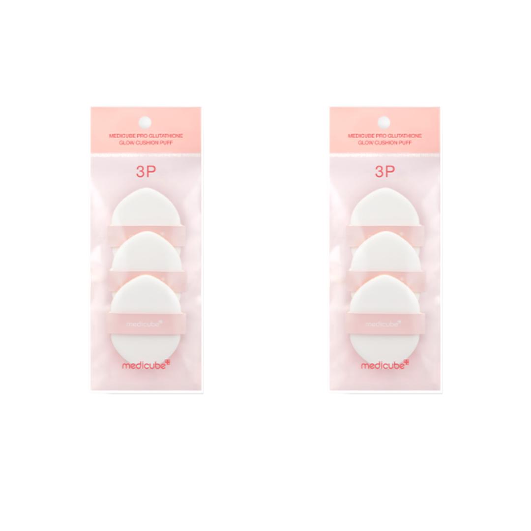 Medicube Pro Glutathione Glow Cushion SPF50+ PA++++ 15г (Оттенок 21 / Оттенок 23), Medicube Pro Спонж для сияния с глутатионом (9 вариантов) #Glutathione GlowPuff 6EA