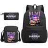Animation Cartoon Druck Grund- und Sekundarschüler Campus Hoher Wert Schulterrucksack Federtasche Dreiteiliges Set