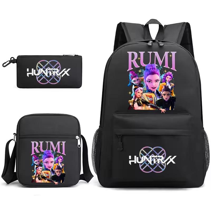 Animation Cartoon Druck Grund- und Sekundarschüler Campus Hoher Wert Schulterrucksack Federtasche Dreiteiliges Set