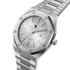 SAPPHERO Men's Chronograph Watch Stainless Steel 50M Water Resistant Business Stylish Quartz Analog Date Silver White