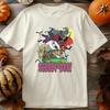 Vintage Halloween Van Graphic Tee Scary Monster Chase Shirt Cotton
