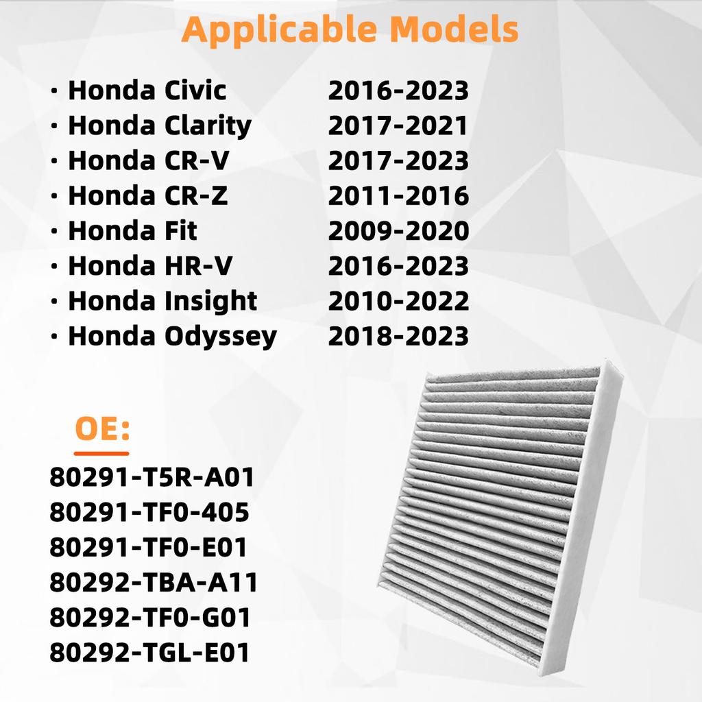 Fit For Honda Hr-V/Insight Automotive Activated Carbon Air Conditioning Filter Cartridge Automotive Replacement Parts CF11182