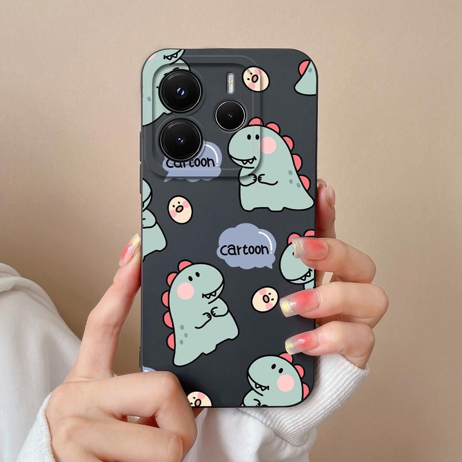 Pentru Redmi Note 12R 12Turbo 11 12 14 12S 11S 11E 14S 11T Pro Plus 4G 5G Carcasă de telefon Naughty Dinosaur Advanced Silicone Protector Carcasă pentru Redmi Capa