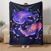 1 pezzo Coperta con Due Squali Balena Morbida Calda per Decorazione Stanza, Idea Regalo di Compleanno per Famiglia e