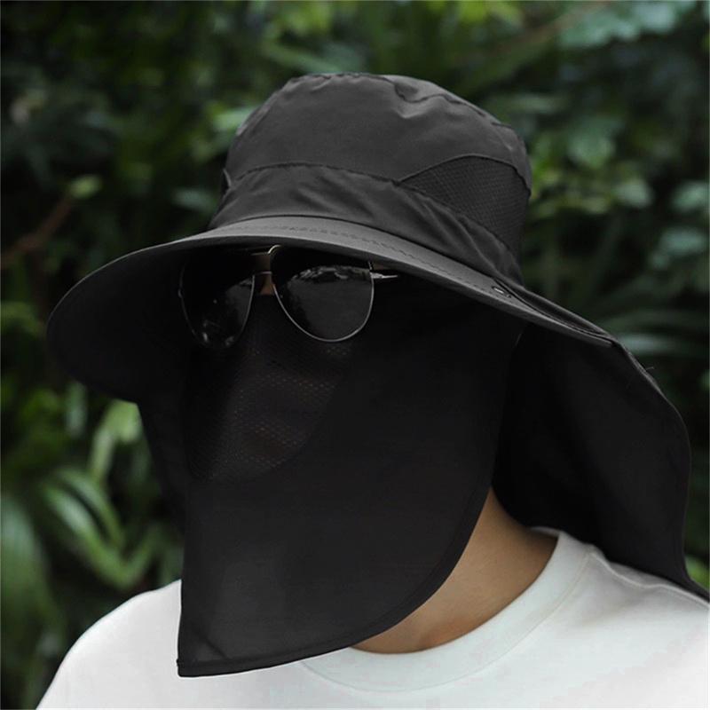 Outdoor Sport Hiking Visor Hat UV Protection Face Neck Cover Mountain Climbing Fishing Camping Sun Protect Caps