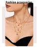 Mili Ins 18K Gold Plated Stainless Steel Geometric Pendant Necklace with Enamel Glaze - Christmas Gift