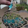 Sea Turtle Seaglass Display Box Wooden Tortoise Shell Holder Storage