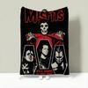 Band M-Misfits Throw Lightweight 240g Flannel Blanket Soft Skin-friendly for Summer Cooling