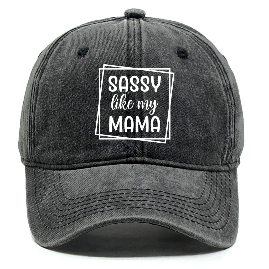 Unisex Snapback Baseball Caps Sassy Like Mama Snapback Cap Washed Retro Vintage Adjustable Caps Ideal Choice For Street Style