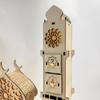 Home Holiday Countdown calendar Wooden Castle Shape Table Ornament wth Drawers 30 Days Fun Activity Calendar with Light